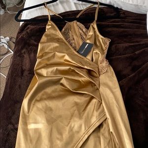 Gold night out dress